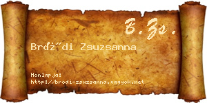 Bródi Zsuzsanna névjegykártya