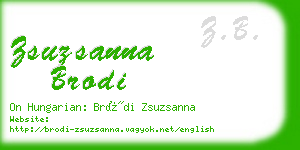 zsuzsanna brodi business card